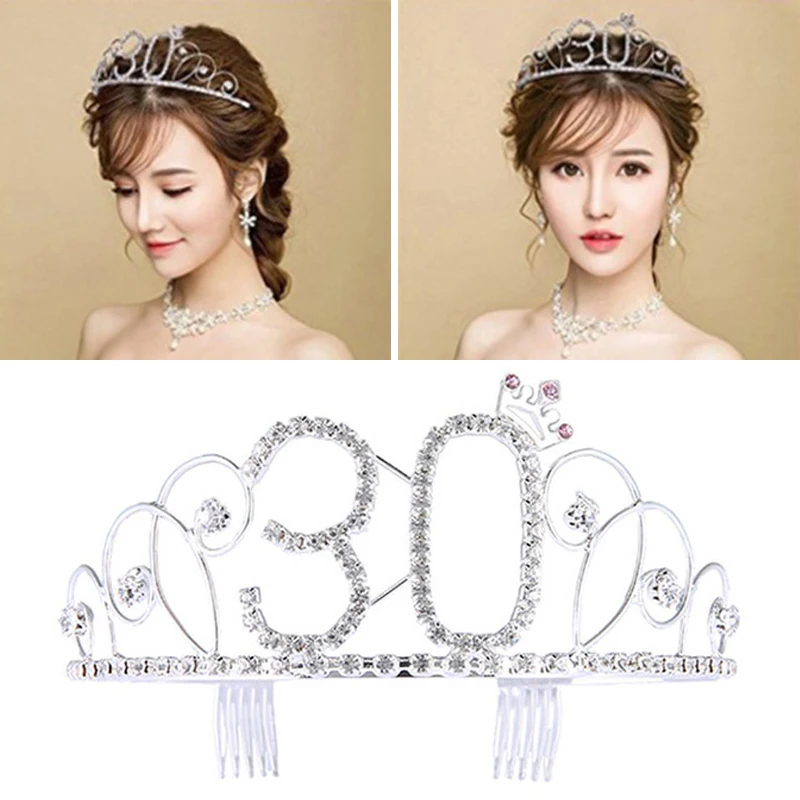 Хрустальная Тиара для дня рождения Принцесса Корона украшения волос аксессуары