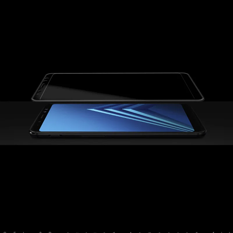 Vidrio templado de cobertura completa curvado 3D para Samsung Galaxy A8 2018, pel&iacute;cula protectora de pantalla para Samsung Galaxy A8 2018, vidrio Wolfsay-3