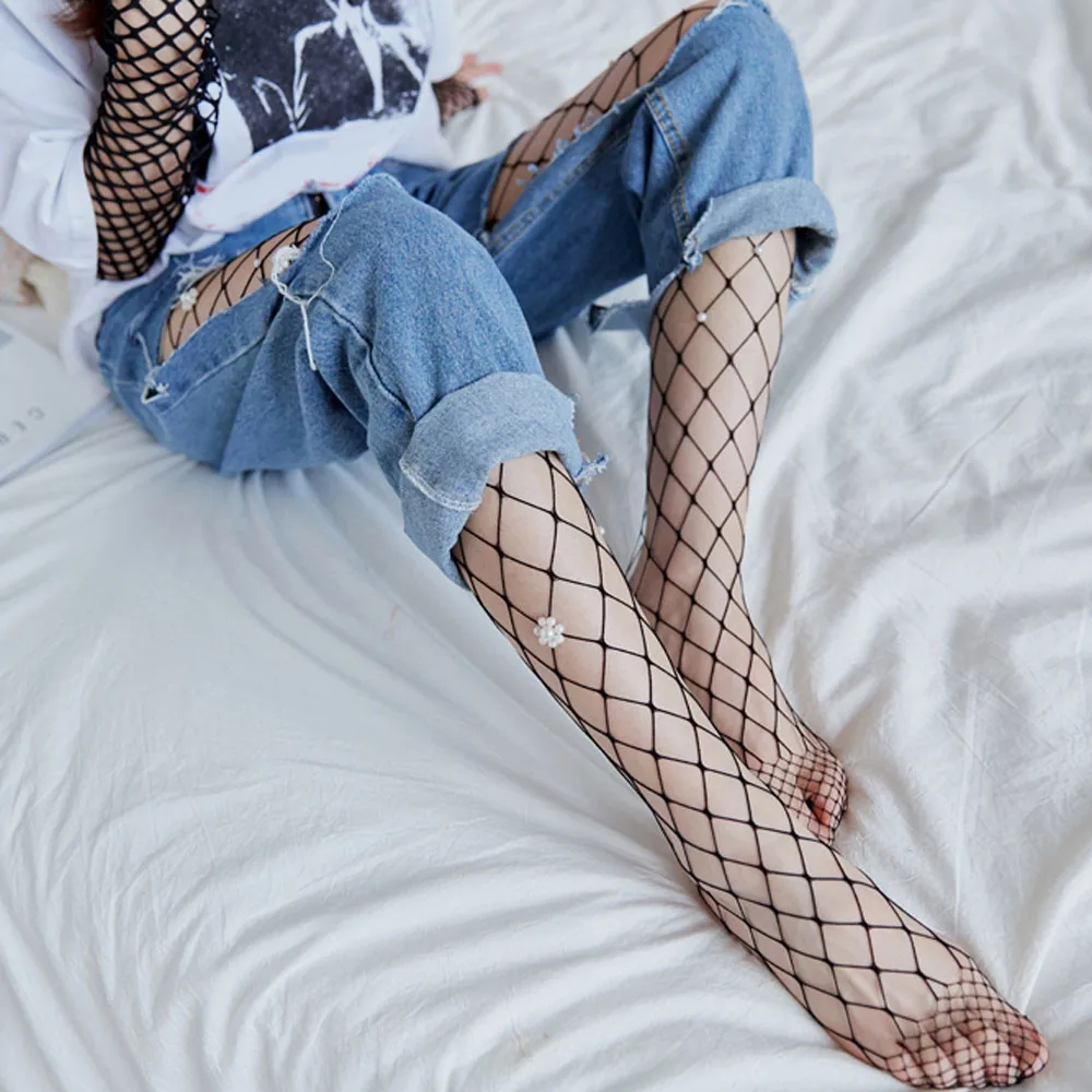 Женские чулки сексуальная прозрачная сетка шелковые гольфы до бедра женские