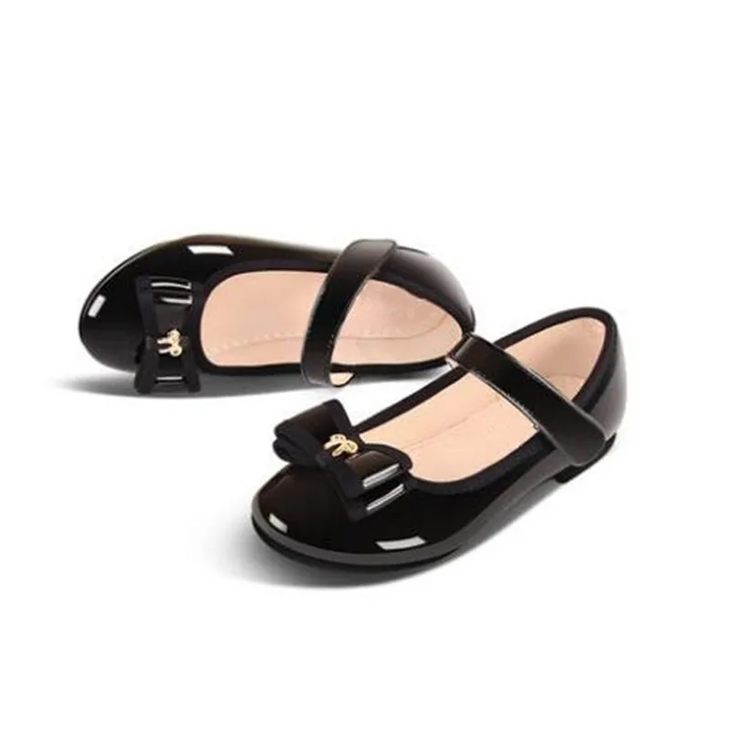 Водонепроницаемые мокасины для детей туфли на плоской подошве из лаковой кожи с