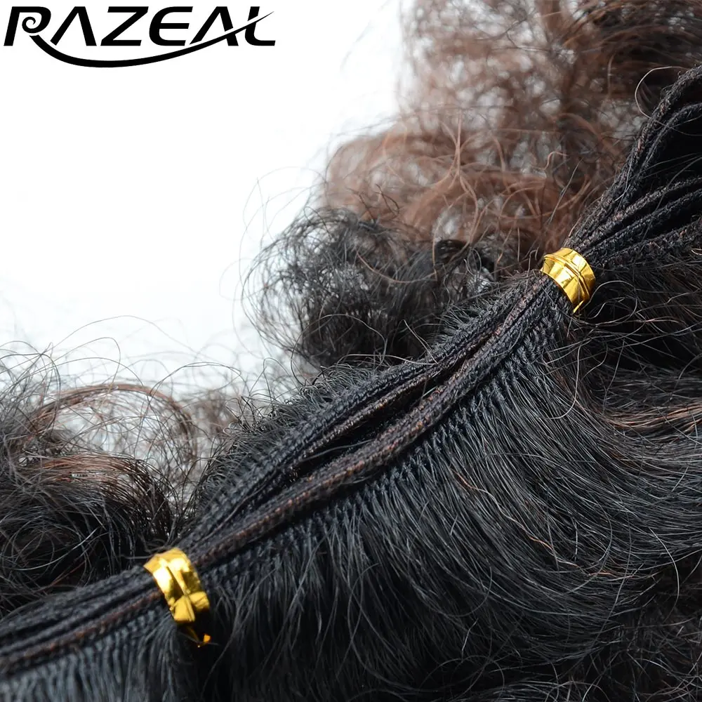 Razeal 6inch 60g/pack 3PCS Synthetic Crochet Braids Afro Kinky Curly Braid Ombre Braiding Hair Extensions High Temperature fiber |