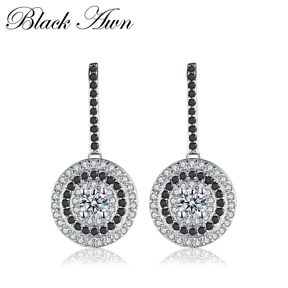 Женские серьги гвоздики из серебра 4 2 пробы с черной шпинелью|stud earrings|earrings forearrings