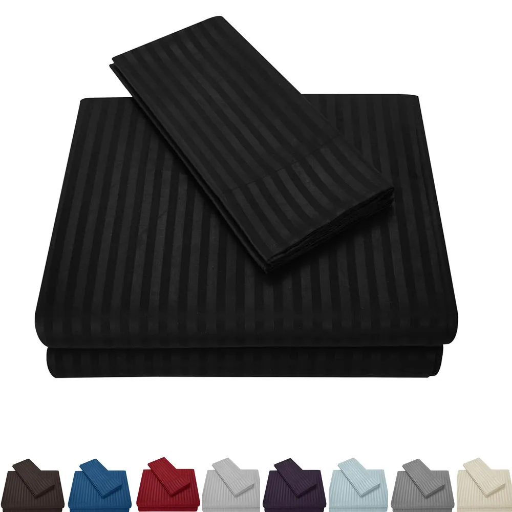 Набор из 4 шт./компл. однотонных натяжных простыней сатина и мягкой