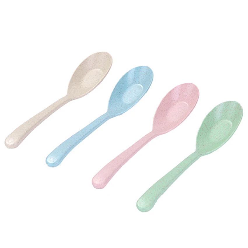 Kitchen Accessories Popular New wheat straw Spoon Portable High Quality Eco friendly tableware Hot Sale Restaurant |
