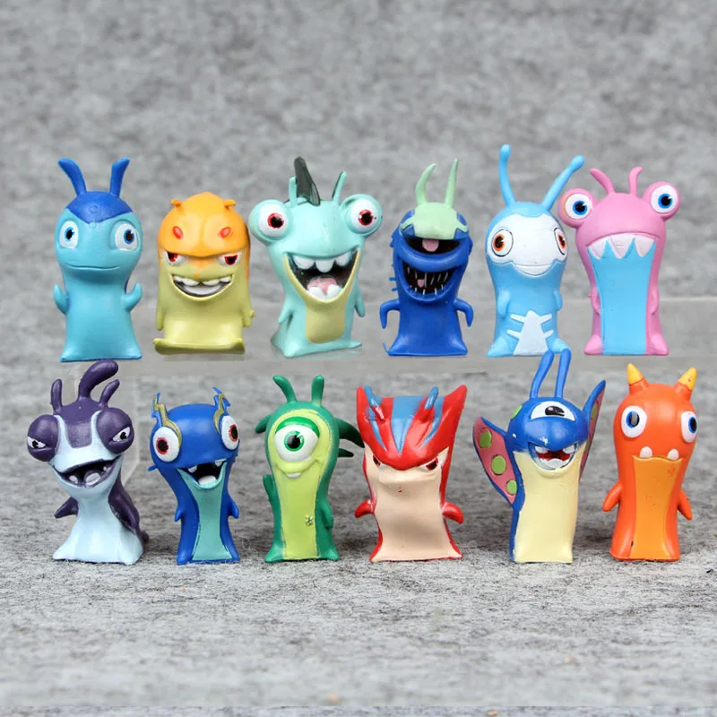 24 pz/lotto 5 см Cotone Кино Мини Slugterra действий ПВХ Figura Bambola Animale Giocattoli в я Regali bambini|Игровые