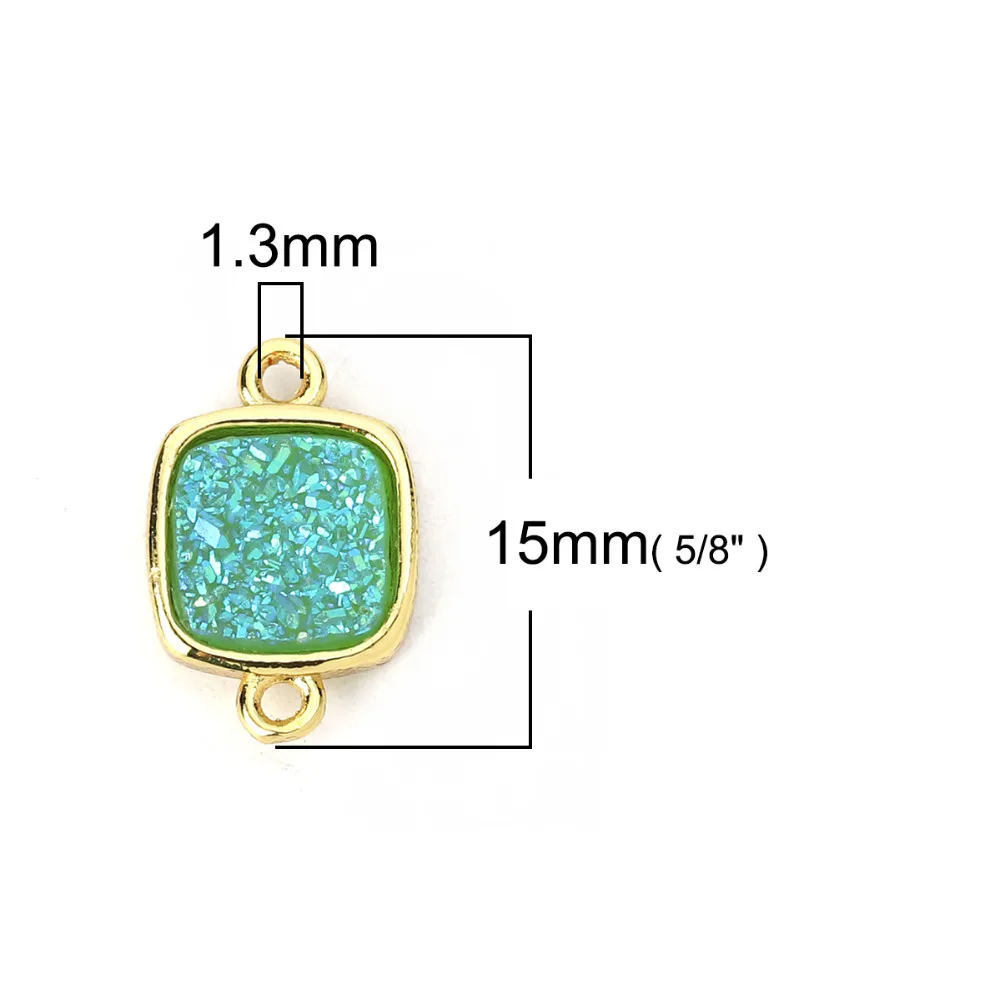 DoreenBeads медные и Синтетические кварцевые друзы/хомуты соединители прямоугольные