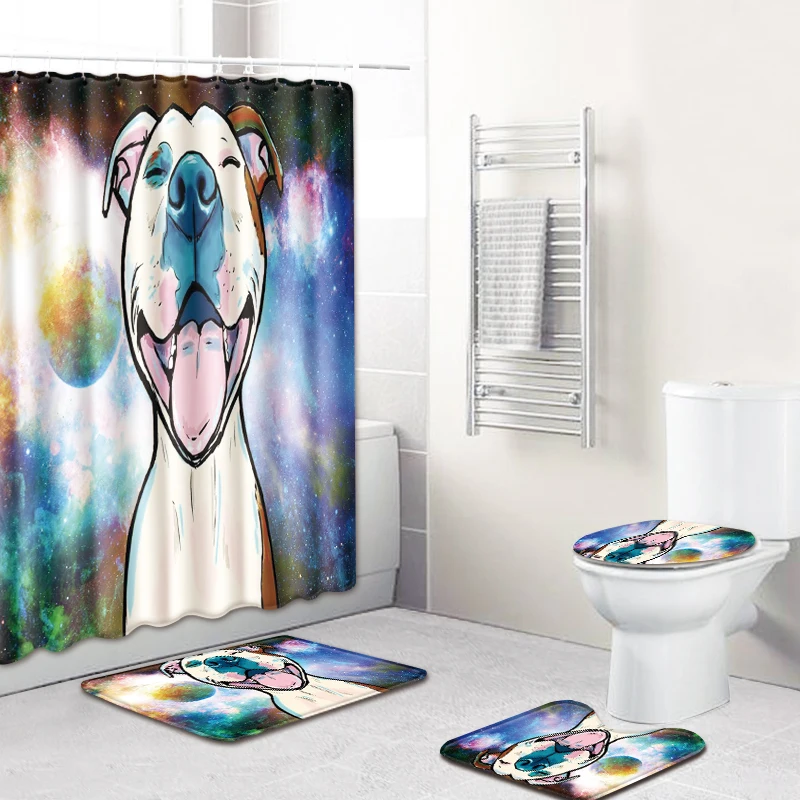 Коврик для ванной в скандинавском стиле с собаками набор ковриков унитаза