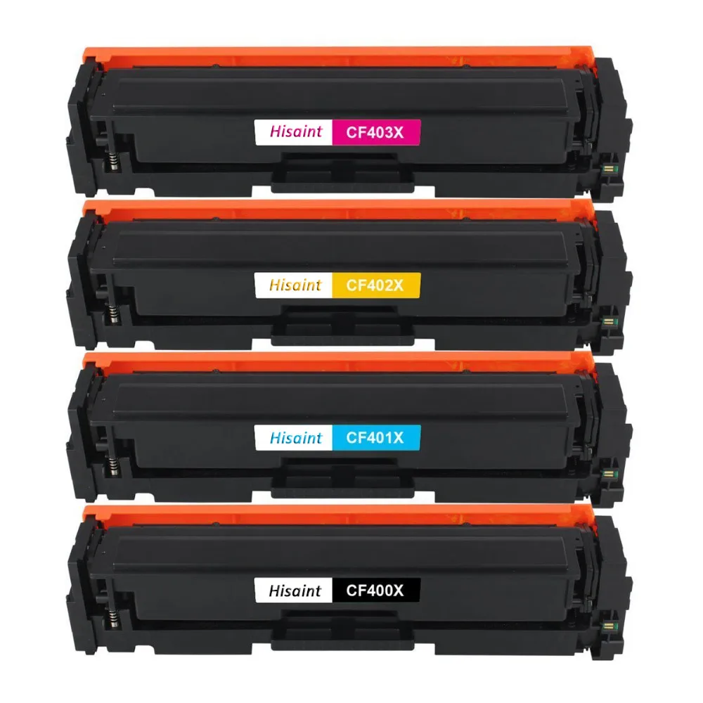 Hisaint список горячей Best 4 тонер 50% mehr для HP Цвет LaserJet Pro MFP m277n cf400x cf401x cf402x cf403x BK: 3800 C M Y: