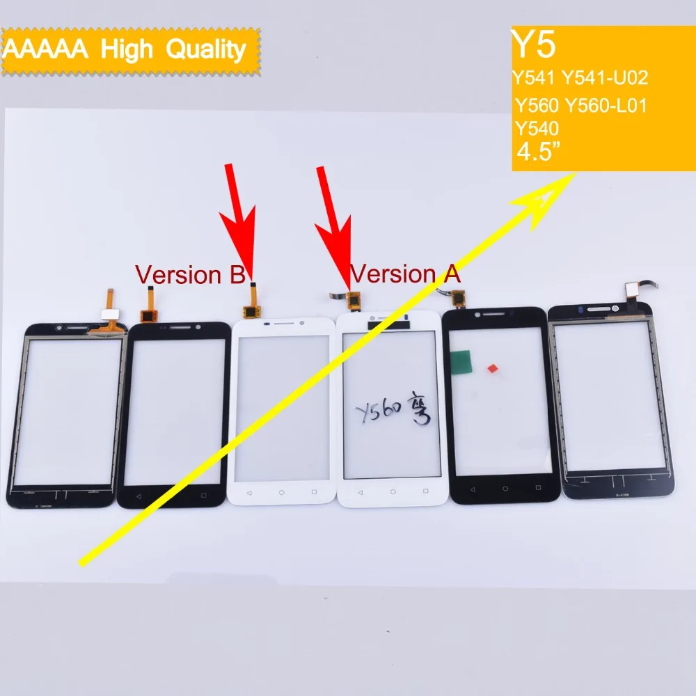 Сенсорный экран Y5 для Huawei Y540 Y560 Y541 Y541-U02 Y560-L01 сенсорный дигитайзер стеклянная