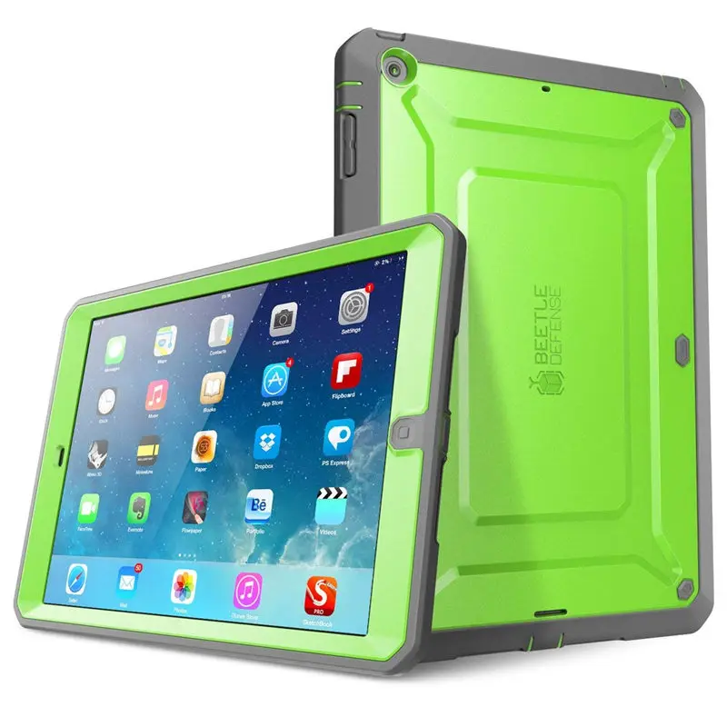 SUP чехол для ipad Air Чехол UB Pro полный корпус прочный двухслойный Гибридный защитный чехол со встроенной защитной пленкой - Цвет: Green