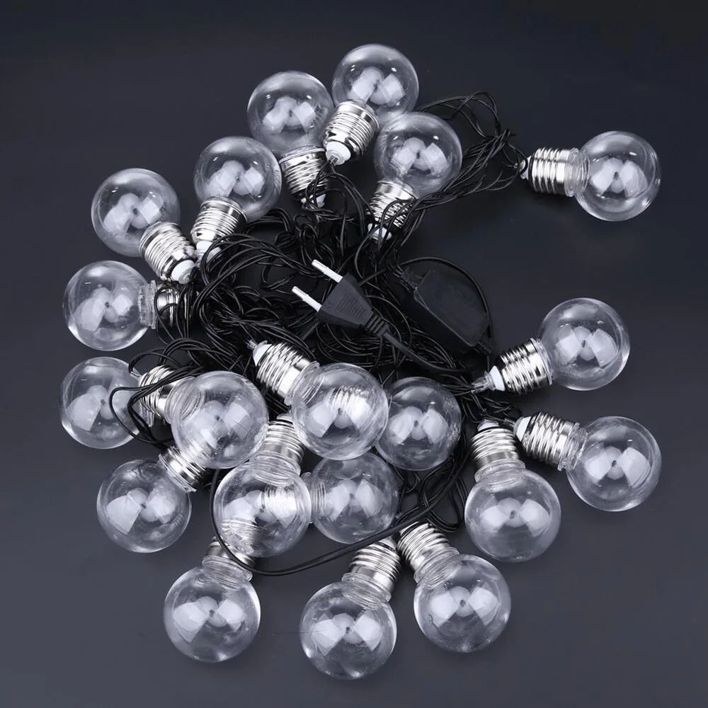 Гирлянда светодиодная с круглыми лампочками 6 м 20 шариков 220 В 110 В|bulb string|light stringlight