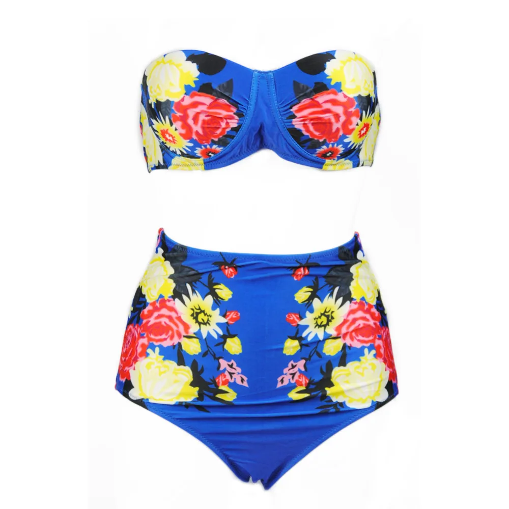 Привлекательное бикини 2019 Высокая талия купальники женский купальник с