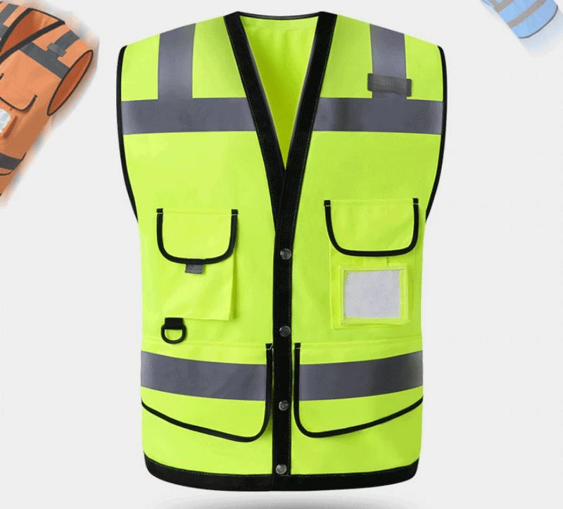 Hi vis желтые светоотражающие жилеты безопасности жилет