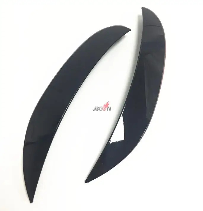 2pcs Black Для Mercedes BENZ C Class W205 C200 C300 C43 C63 спортивный передний бампер сплиттер вентиляционные клапаны уплотнительная прокладка - Цвет: 2pcs Black