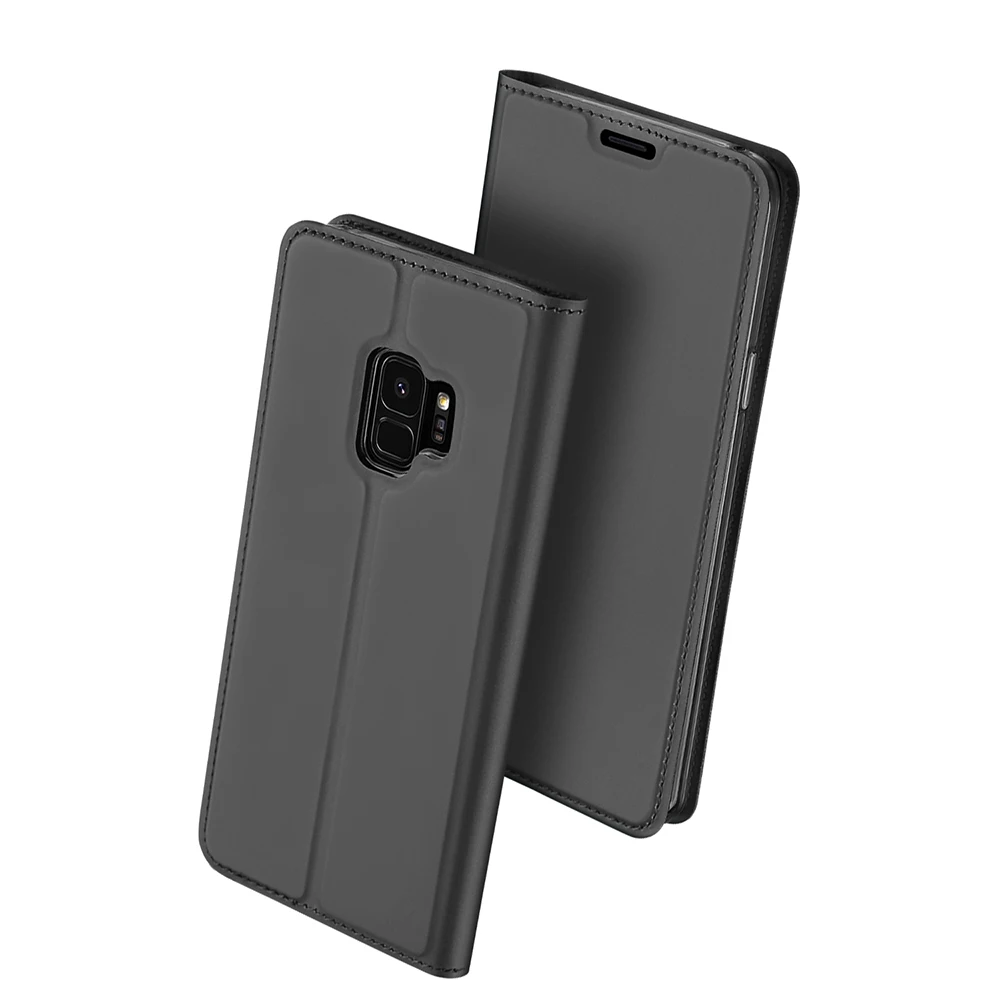 Роскошный кожаный флип чехол для Samsung Galaxy S9 с бумажником книги телефона Plus S9Plus Edge