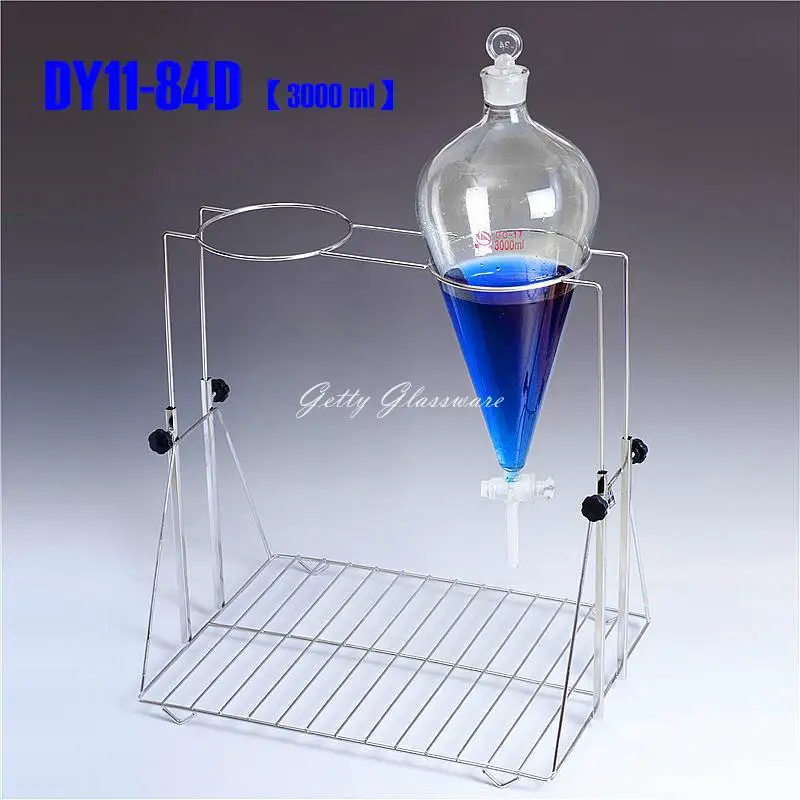 

Liftable Stainless Steel Separarory funnel stand support & steel clamp for 3000ml 3L separating funnel W 2 holes