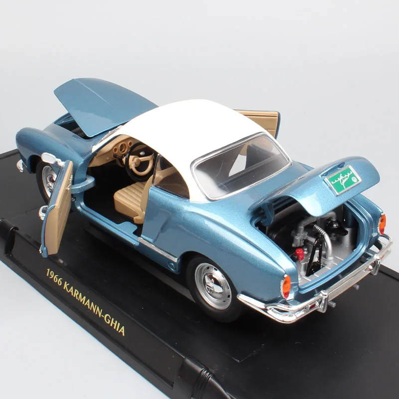 1:18, большие бренды, дорожный знак, классика 1966, Karmann Ghia coupe, литые автомобили, модель автомобиля, миниатюрные игрушки, подарок