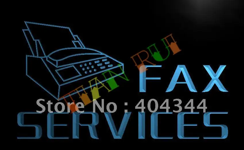 

LB149- OPEN Fax Services Ads Ad Display Light Sign