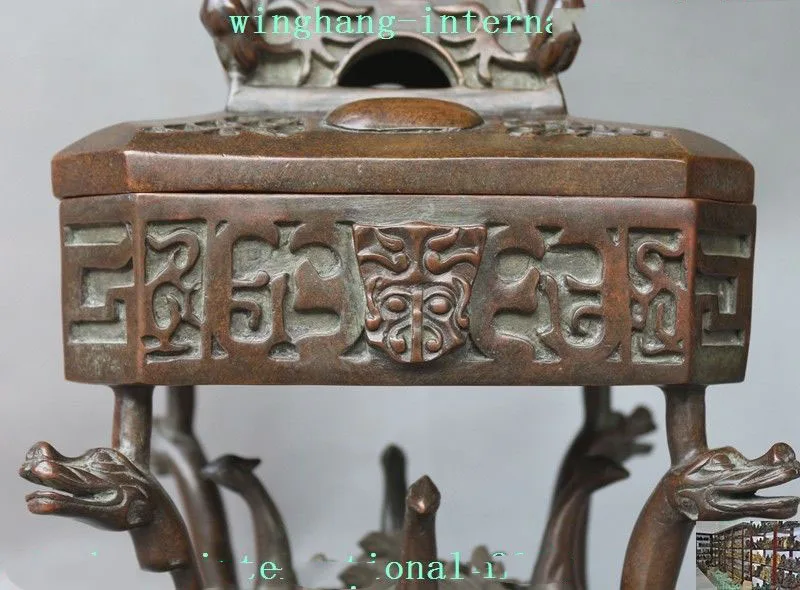 Свадебное украшение старинная китайская чистая фиолетовая медная птица лицо