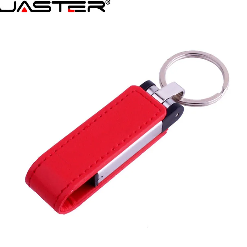 Логотип Jaster Кожа usb с металлическим брелком USB флэш-накопитель Флешка 4 ГБ 8 ГБ 16 ГБ 32 ГБ 64 Гб карта памяти