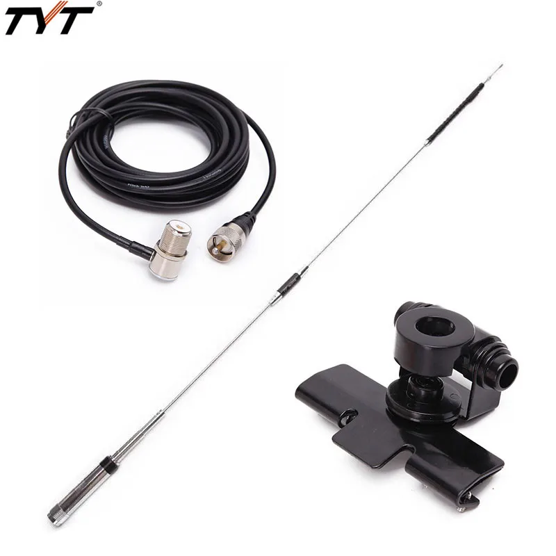 add rb400 clip TYT TH-9800 Quad band 29,6/50/144/435 МГц нержавеющей антенны для TYT TH-9800 плюс мобильный радио TH9800 плюс автомобиль радио - Цвет: add rb400 clip