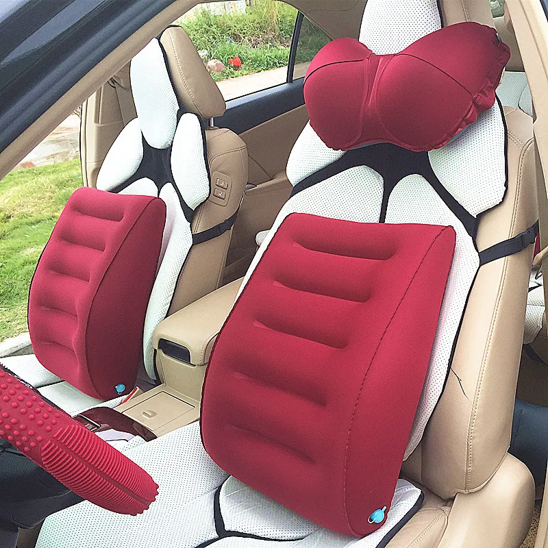 

TPU laminated cloth convenient pneumatic car waist cushion to protect lumbar spine waist receivable type