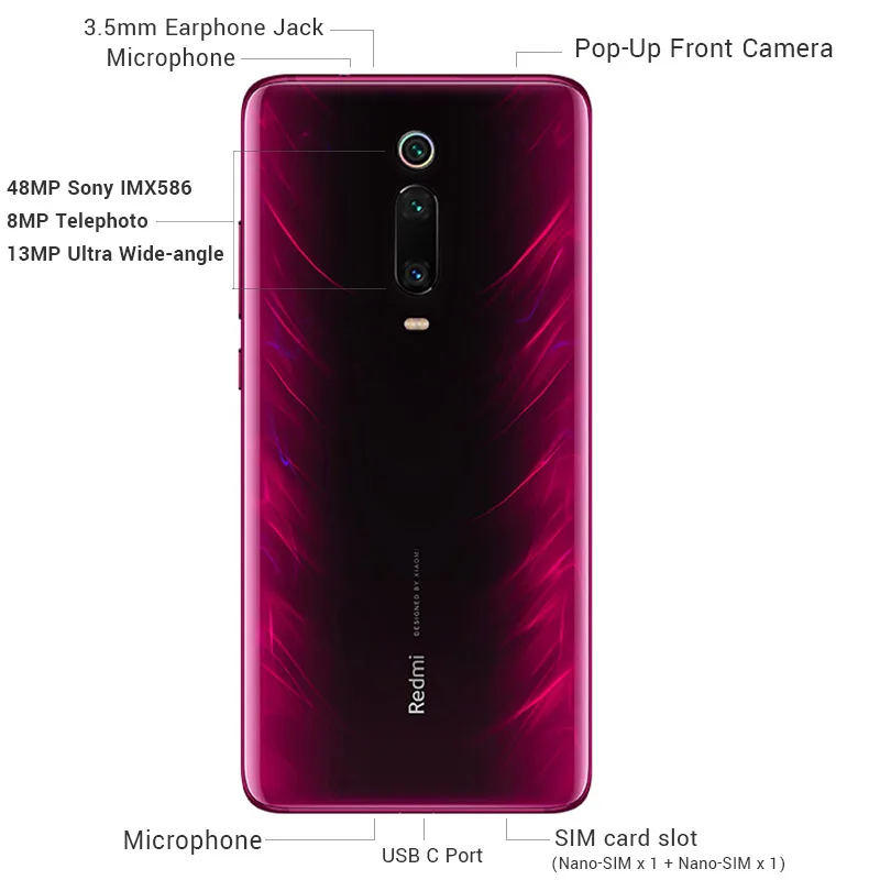 Смартфон Xiaomi Redmi K20 Pro с глобальной прошивкой, 8 ГБ, 256 ГБ, задняя камера Snapdragon 855, 48 МП, 4000 мАч, распознавание экрана, NFC
