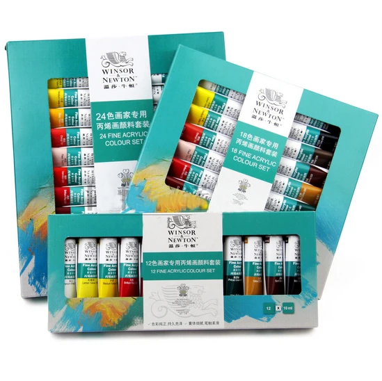 Набор акриловых красок WINSOR & NEWTON 10 мл 24 цвета ручная работа настенная живопись