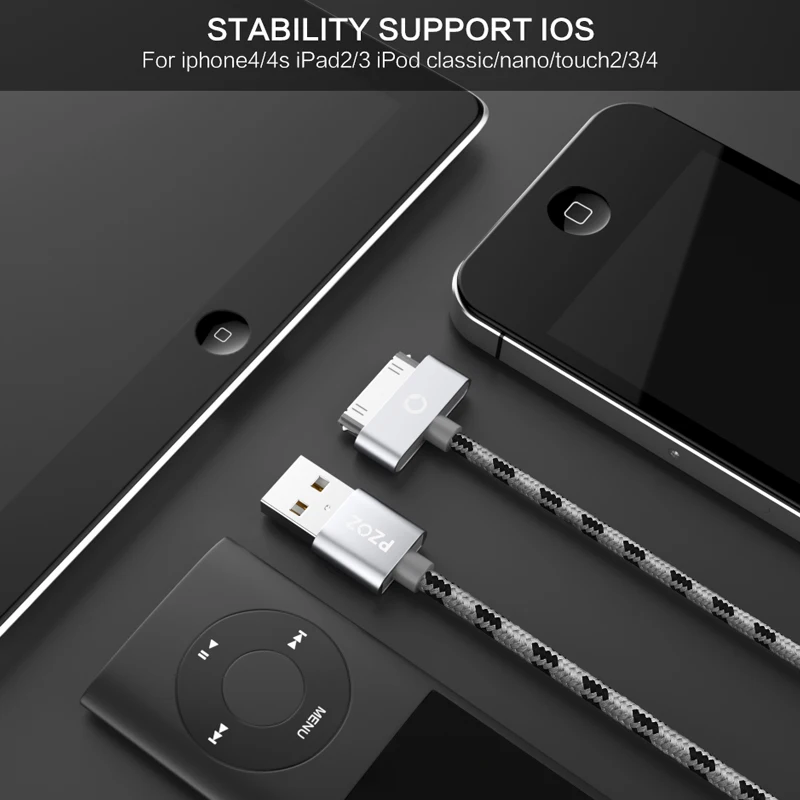 

Adapter Data Sync cord USB Cable Charge Fast Charging for iphone 4 s 4s 3GS 3G iPad 1 2 3 iPod Nano itouch 30 Pin Charger