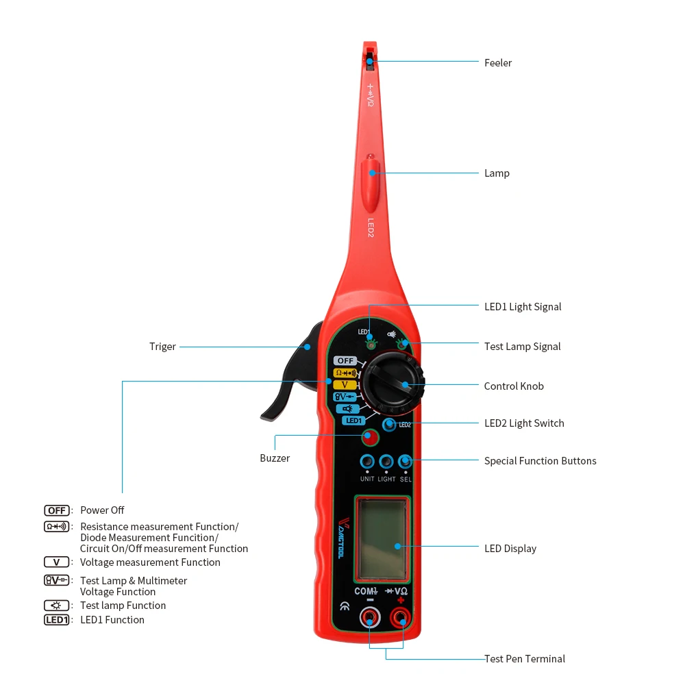 VDIAGTOOL MS8211 Электрический многофункциональный автоматический тестер цепи