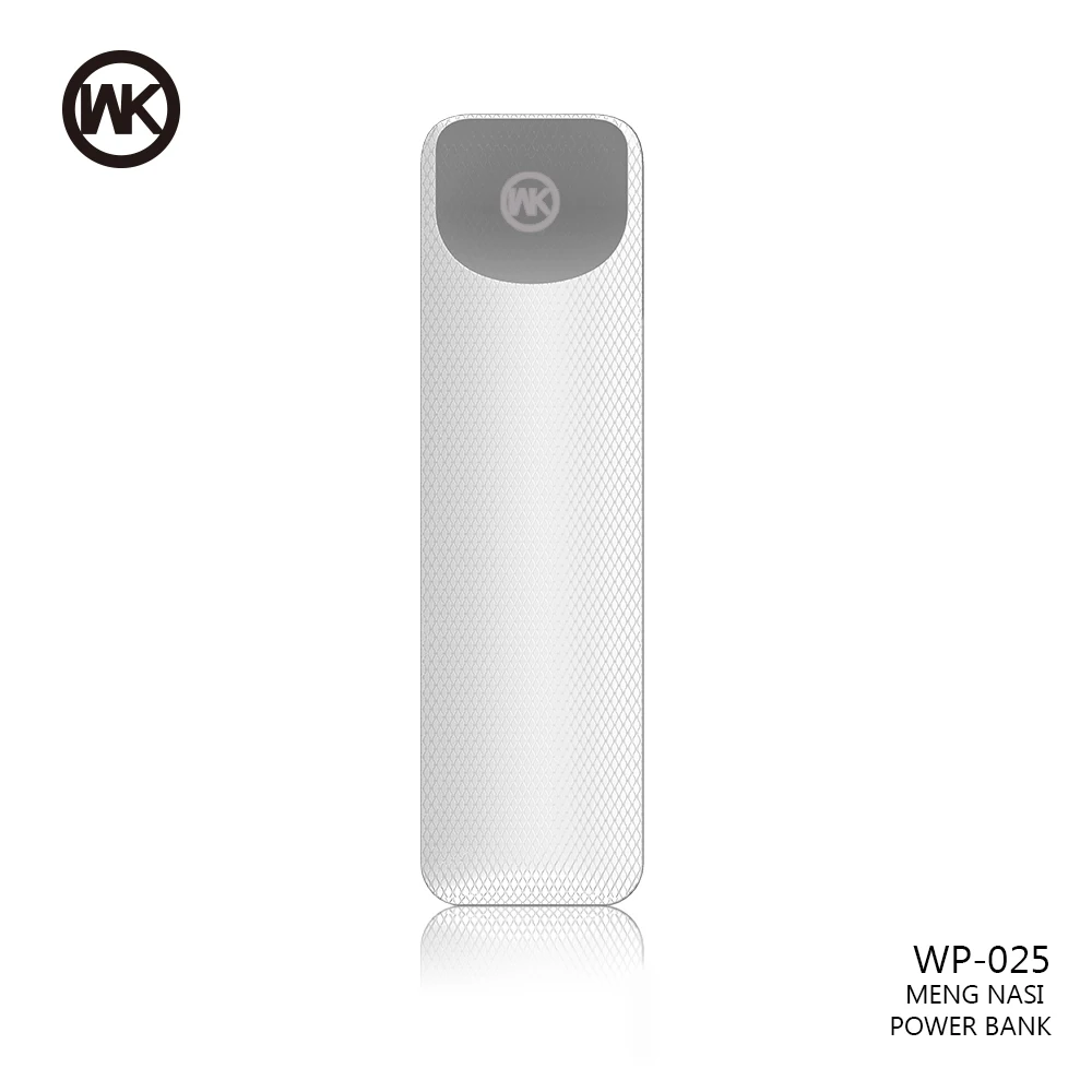 White WK Mini power Bank 2500 мАч Внешнее зарядное устройство портативное зарядное устройство USB power bank для iphone X XR XS MAX samsung Xiaomi - Цвет: White