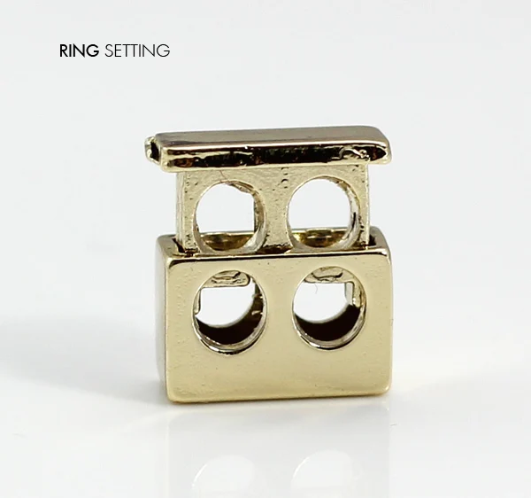 Золотистая металлическая пробка переключатель зажим для шнура замки шнурка