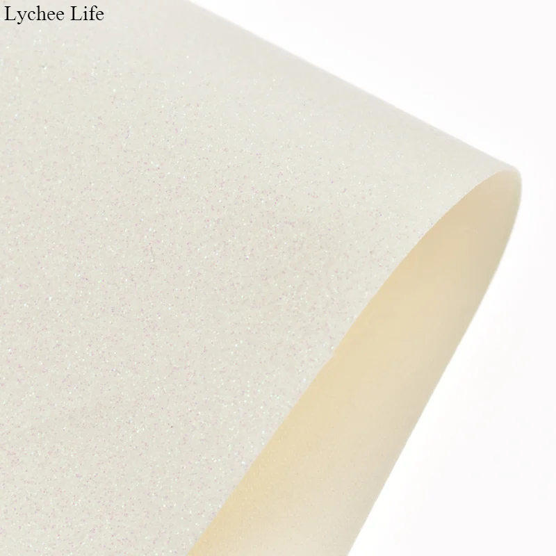 Lychee Life DIY блестящая искусственная кожа A3 ткань для женской одежды ручной работы