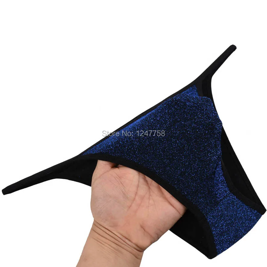 Мужские блестящие мини бикини Танга эластичные мягкие стринги мужское нижнее