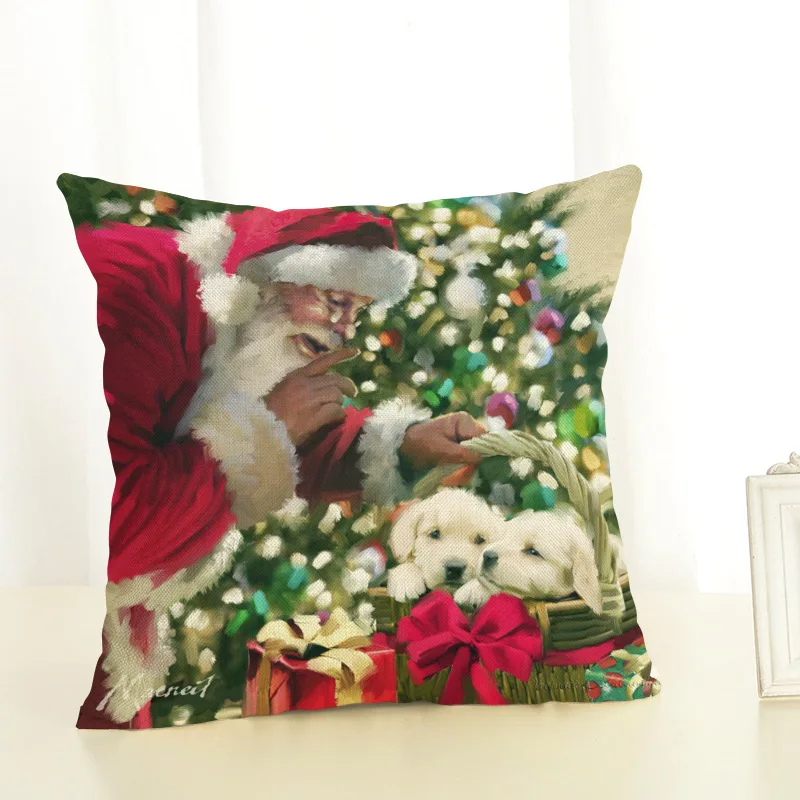 New Year Christmas Decorations For Home Christmas Ornaments Navidad Frozen Party Decorative Wholesale Cushion Cover