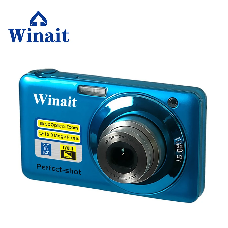 

Цифровая камера Winait, компактная фотокамера 20 МП, VGA видео, 8X оптический зум, экран 2,7 дюйма, камера IOS 400