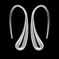 graceful drop earrings silver color silver color filled earrings for womens water drop jewelry ae2039