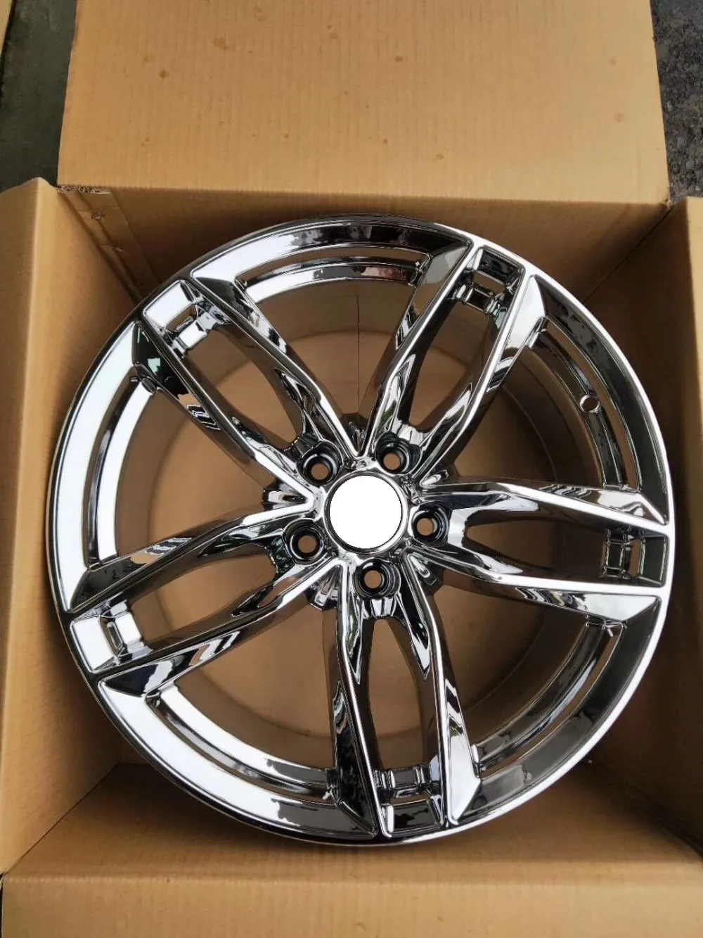 18 дюймов 18x8,0 5x112 вакуумное хромирование легкосплавные колесные диски подходят для Audi