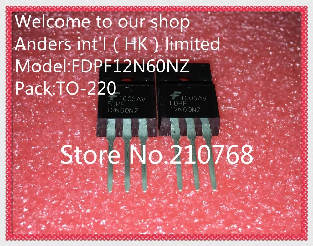 10 шт./лот FDPF12N60NZ 12N60NZ TO220F|lot game|lot lipsticklots sale |