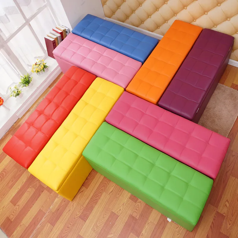 Магазин одежды из цельного дерева Прямоугольный Диван сменный обувной стенд для