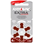 Батарейки для слухового аппарата Rayovac A312 312A ZA312 312 PR41, 60 шт.