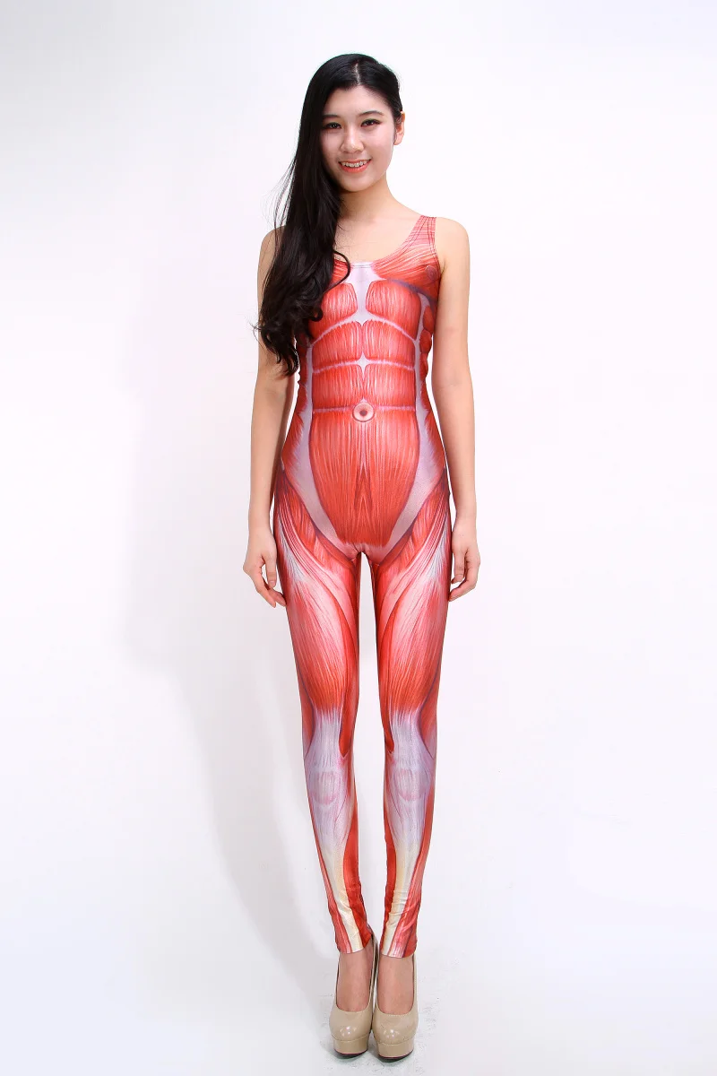 2018 Горячая Распродажа 3D майка с мышцами сексуальный клубный комбинезон круглым