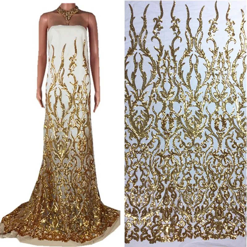 Женское вечернее платье кружевное с цветочным принтом и золотыми блестками
