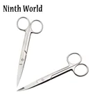 Хирургические ножницы из нержавеющей стали с прямым изгибом, 14 см