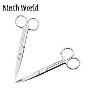 Хирургические ножницы из нержавеющей стали с прямым изгибом, 14 см