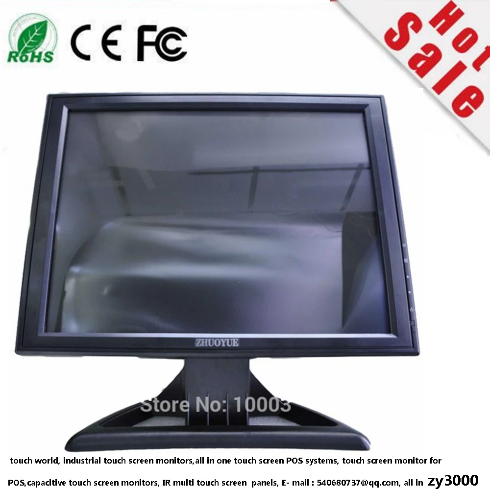 

new warranty 1 year 15 inch 4:3 1024*768 VGA DVI DC12V Input Led USB Touch Screen Monitor for Desktop Computer