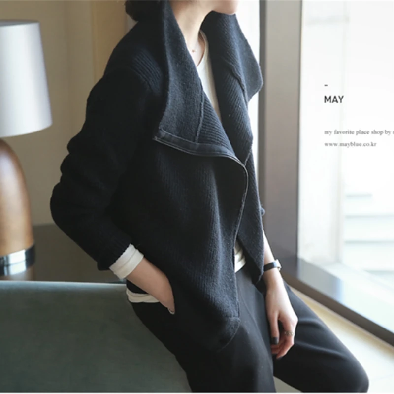 Зимние кашемировые шерстяные свитера с высоким воротником на молнии новые