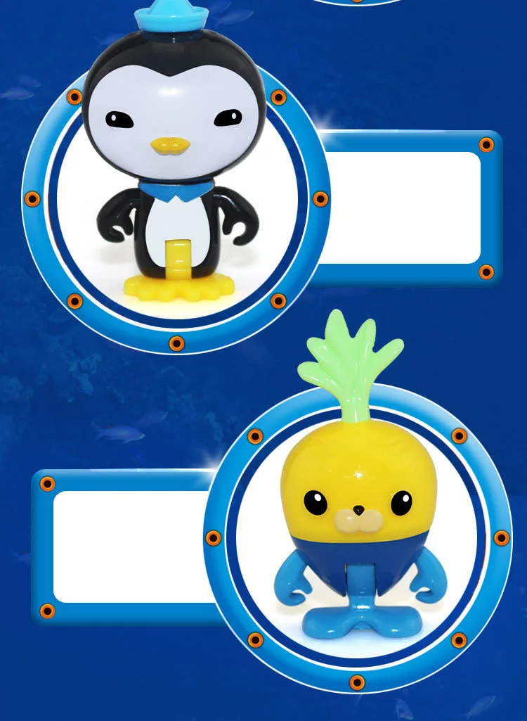 8 шт./лот восьмиугольные фигурки игрушка капитан барнакс квазий кот песо пингвин