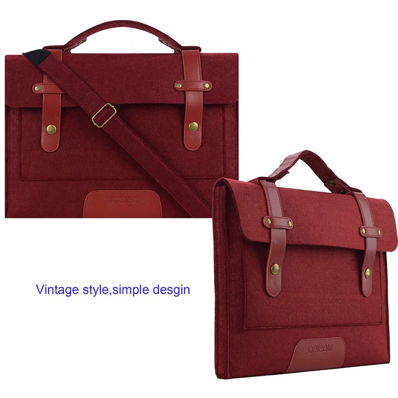 MOSISO 13 15 inch Felt Laptop Shoulder Bag for Macbook Pro Air 13.3 14 15.6 Asus/Dell Notebook Sleeve Briefcase Cover | Компьютеры и