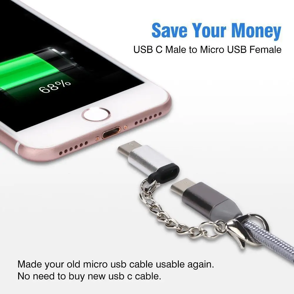 AIFFECT USB Type C адаптер для Micro Женский Для Type-C Мужской конвертер OTG кабель Samsung Xiaomi Huawei
